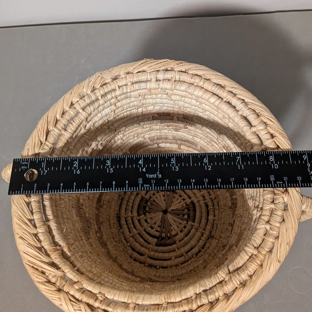 Natural Woven Basket with Handles
